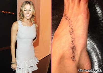 LeAnn Rimes Foot Tattoo Design